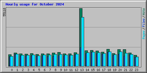 Hourly usage for October 2024