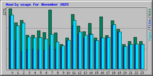 Hourly usage for November 2025