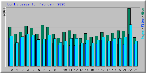Hourly usage for February 2026