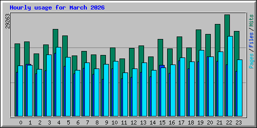 Hourly usage for March 2026