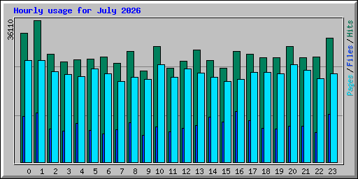 Hourly usage for July 2026
