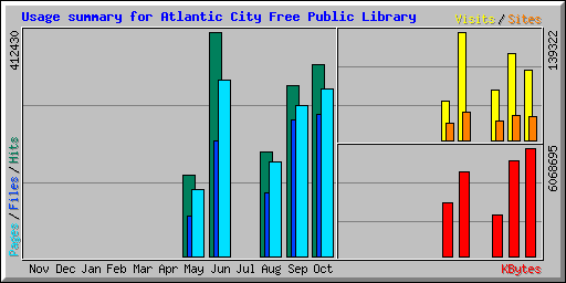 Usage summary for Atlantic City Free Public Library